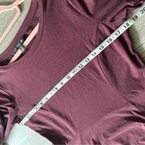 Toad & Co Burgundy Long Sleeve Jersey Knit Dress Medium - Picture 8 of 11